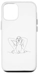 Coque pour iPhone 12/12 Pro sexy shirt sexy sweat à capuche lignes chaudes femme en eau dessin