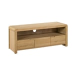 Julian Bowen Curve TV Unit, Oak