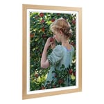 Big Box Art Framed Print of Charles C. Curran Scent of The Apple Design | Wall Art Picture | Home Decor for Kitchen, Living Room, Bedroom, Hallway, Oak, A2 / 24.5x18 Inch / 62x45cm