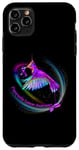 Coque pour iPhone 11 Pro Max Ruban violet colibri sensibilisation au cancer du pancréas