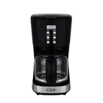 GEEPAS 1.5L Filter Coffee Machine | 900W Programmable Drip Coffee Maker for Instant Coffee Espresso Macchiato | 40min Keep Warm & Anti-Drip Function, Timer | Reusable Filter Fast Brewing Tea & Coffee