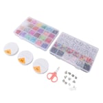 Round Square Alphabet Bead 48 Grids Easy To Use 24 Colors 4mm Pony Bead With