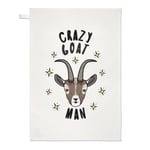 Crazy Goat Man Stars Tea Towel Dish Cloth - Funny Animal