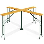 Casaria Table en Bois Quattro Table de Jardin Pliables pour 20 Personnes Max Table de réception Haute fête Mange Debout