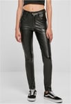 Urban Classics Ladies Mid Waist Synthetic Leather Pants (31,brown)