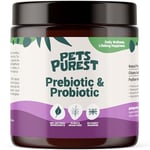 Pets Purest Digestive Prebiotic Probiotic for Dogs, Cats & Pet - 100% Natural Fibre Digestion Enzymes Immune Support Supplement for Gut Health and Healthy Stools