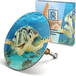 M. ROSENFELD HOME Bouchon de Baignoire Universel en Laiton avec Motif Tortue - 72 mm - avec Double Joint