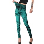 YHWW Leggings,Leggings en Jean Imitation Taille Haute Mince élastique sans Couture, Plus la Taille 3XL Pantalon Crayon Maigre Femme Leggings de Course d'entraînement, D 06, M