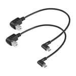 Lot de 2 câbles d'imprimante USB-C à angle droit USB B vers type C, 11,8 pouces mâle USB B vers USB-C mâle pour imprimante, contrôleur MIDI, scanner (L+L)