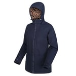 Regatta Bergonia II Veste à capuche Femme Imperméable et isolante avec Coutures cousues-collées Jackets Waterproof Insulated Femme Navy FR: XXS (Taille Fabricant: 8)