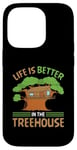 Coque pour iPhone 14 Pro Life Is Better In The Treehouse Builder Charpentier Cabane dans les arbres