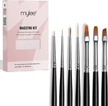 Mylee Maestro Nail Brush Kit, 7X Brushes Design for Gel Nail Art & Polish Applic