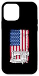 Coque pour iPhone 12 mini Machine à coudre drapeau américain à coudre drapeau américain