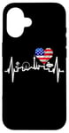 Coque pour iPhone 16 La silhouette Las Vegas battement coeur Nevada Sin City USA