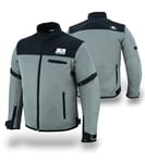 Veste Moto Été TLA AIRFLO avec Manches Amovibles | Veste Moto d'été Homme et Femme avec Protections | Veste Moto et Scooter en Tissu Léger et Perforé | Gilet Moto (Noir, L)