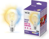 WiZ Smart Bulb, E27 Globe LED Bulb, mart Dimming LED 60W, Connected WiFi Works with Alexa, Google Assistant & HomeKit, App Control for Livingroom, Bedroom, Dining Room, Energy Monitoring