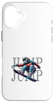 Coque pour iPhone 16 Plus Snowboard freestyle freeride sports d'hiver en poudreuse