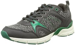 Mustang 1208302, Sneakers Basses femme, Gris (273 Graphite/Vert), 36 EU