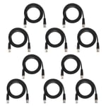 10Pcs Cable Coaxial de Noyau en Cuivre BNC Male ¿¿ BNC Cable Male Rallonge Cable Ressort V¿¿hicule Aviation Ressort Cable pour Cam¿¿ra de Vid¿¿osurveillance 1m