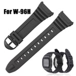 Pin Buckle Silicone Strap Soft Watchband for C-asio W-96H Watch Accessories