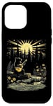 Coque pour iPhone 15 Pro Max Cottagecore Ours esthétique jouant de la guitare banjo