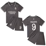 Real Madrid Mbappe #9 Barn Vuxen Fotbollströja &amp; Shorts Set #20 (120CM)