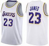 Hyzb Unisexe Basketball Jersey Los Angeles Lakers Lebron James 23 Retro Basketball Shirt d'été de Basket-Ball de pressage à Chaud Tops (Color : White, Size : XL(175-180cm))