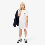 Lacoste Jupe plissée shorty intégré Taille 10 ans Blanc