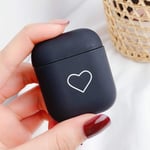 Cute Soft Case For iPhone 11 Pro X Xr Xs Max For Apple Airpods 1 2 Love Heart Phone Cover For iPhone 8 Plus 7 6S 6 5 5S SE,Black (AirPods case),For iPhone Xr