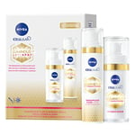 NIVEA Cellular LUMINOUS 630® Kit de soin de jour fluide et sérum intensif, anti-taches pigmentaires, avec soin de jour anti-âge et sérum, coffret cadeau (1 x 40 ml, 1 x 30 ml)