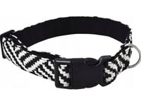 Barry King Hundhalsband, I Slitstarkt Tyg, Aztec-Mönster, Vita-Sorterade Ränder, 1,5X30-40Cm