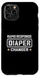 iPhone 11 Pro Funny Diaper Changer Newborn Dad On Duty Expecting Baby Mom Case