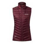 Berghaus Women's Tephra Stretch Reflect 2.0 Down Vest Jacket | Flattering Stretch Fit | Lightweight | Packable | Puffer Jacket, Autumn Purple, 10