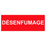 Panneau "Désenfumage" PVC - 200x80 mm