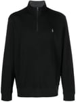 Polo Ralph Lauren Black Pullover Sweater 1/4 Zip Jumper Size XL BNWT