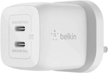 Belkin 45W Dual USB Type C Wall Charger, Fast Charging Power Delivery 3.0 with C