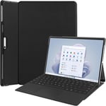 Coque Compatible Avec Microsoft Surface Pro 11/Pro 10/Pro 9, Housse Etui De Slim L?ger, Compatible Avec Un Clavier (Le Produit N'Inclut Pas Le Clavier), Protection Compl?te, Noir