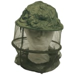 MOSQUITO MIDGE HEAD PROTECTIVE NET TRAVEL CAMPING 2 METAL RINGS MICRO MESH OLIVE