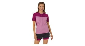 Maillot manches courtes femme asics fujitrail run rose