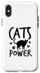 Coque pour iPhone X/XS Cats Power - Amoureux des chats