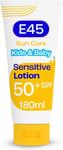 E45 Kids & Baby Sun Face & Body Lotion for Sensitive Skin Gentle Sun Cream 180ml