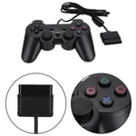 HURRISE pour manette PS2 Poignée de jeu de manette de jeu filaire très sensible à double moteur pour contrôleur de console de