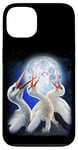 Coque pour iPhone 13 3 cigognes hurlant à la lune