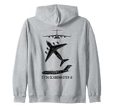 C-17A Globemaster III Military Transport Plane Silhouettes Zip Hoodie