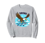 Bald Eagle Shark Drone - Funny Graphic Nature Drone Lover Sweatshirt