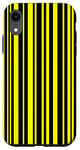 iPhone XR Yellow and Black striped Line Pattern Case