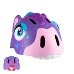 Crazy Safety Casque de vélo pour Enfants | Casque Enfants 2-7 Ans pour vélo, Skateboard, vélo de Course, Trottinette, Rollers | Casque 3D Animalier léger et Ajustable 49-55 cm (Cheval Violet)