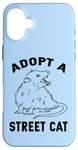 iPhone 16 Plus Funny Adopt a Street Cat Possum Lover Case