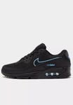 Nike Mens Air Max 90 Casual Shoes in Black/Blue material_Synthetic - Size UK 9