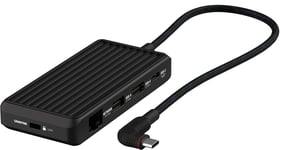 Unisynk 8-Port USB-C hub (sort)